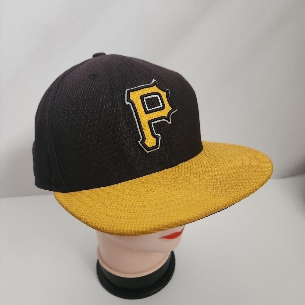 NEW ERA | Pittsburgh Pirates hat cap black yellow sz 7 1/4